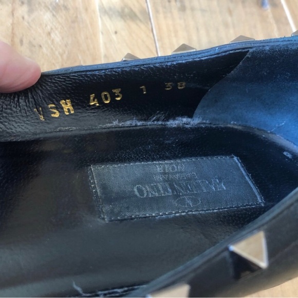 Valentino Garavani Rockstuds noir Ballerina flats size 8 - Picture 8 of 10